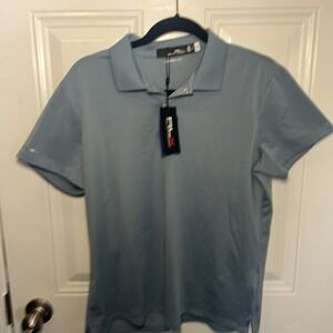 NWT‎ RLX Ralph Lauren Women's Tour Performance Golf Shirt  Blue Size Large